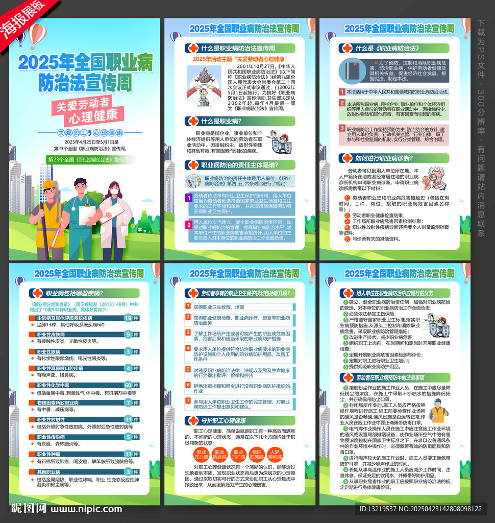 2025職業(yè)病展板