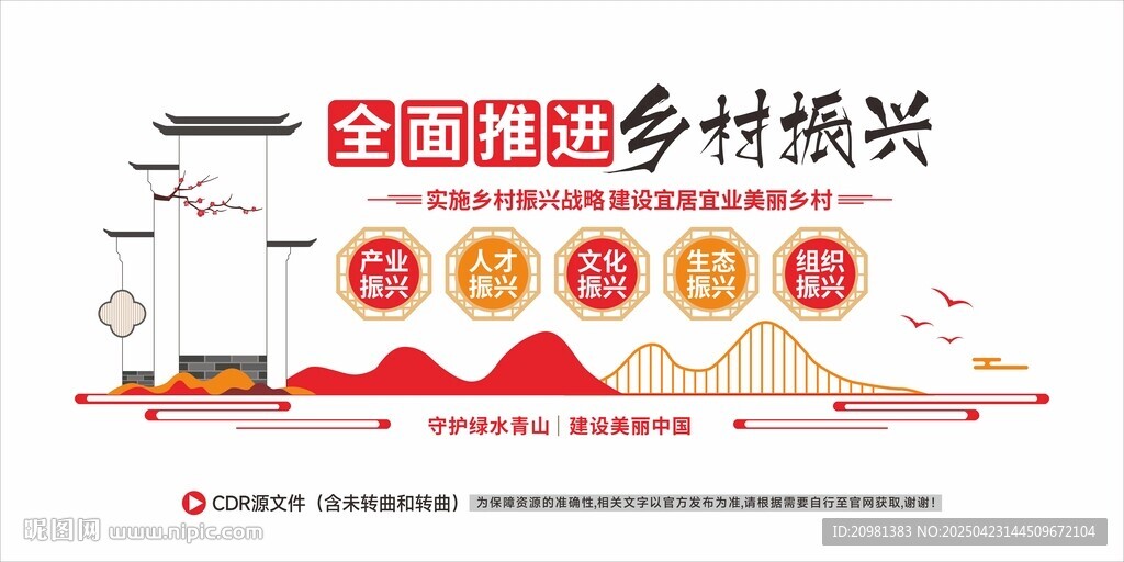 全面推進(jìn)鄉(xiāng)村振興文化墻