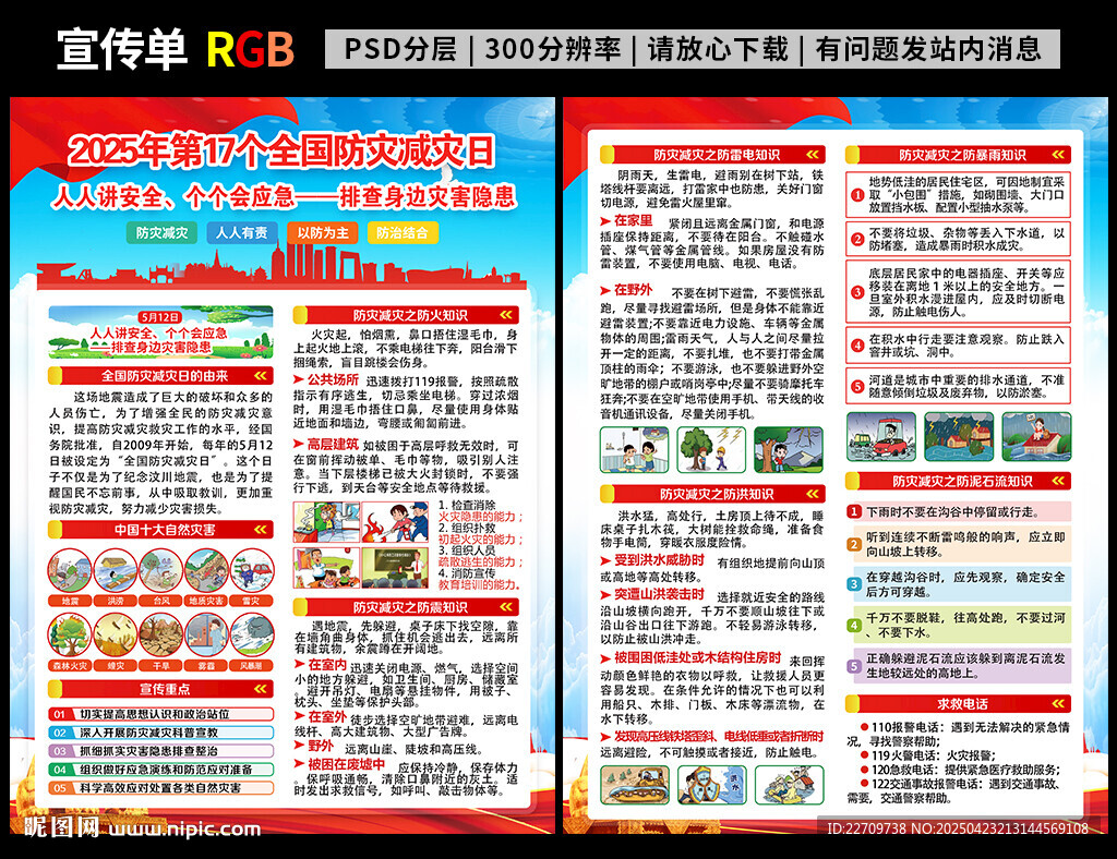 2025年防災(zāi)減災(zāi)宣傳單