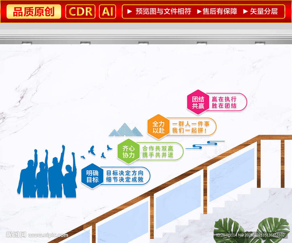 勵志樓梯文化墻
