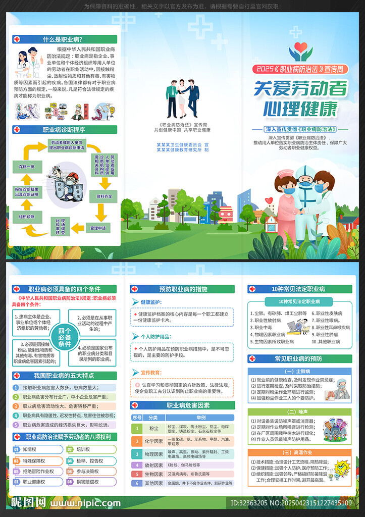 2025年職業(yè)病三折頁