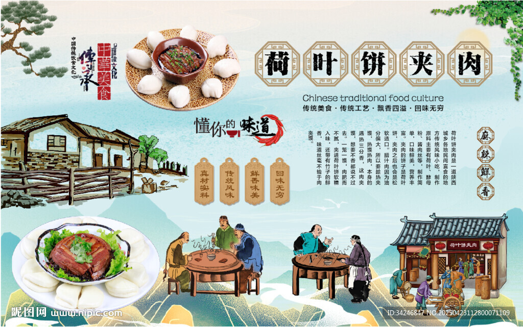 荷葉餅夾肉