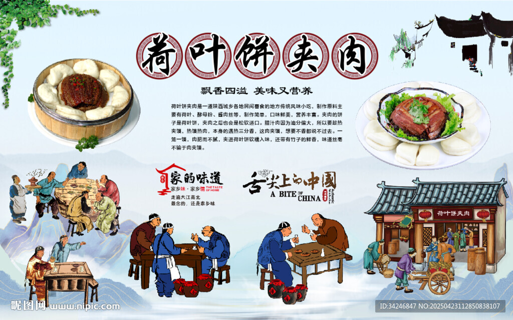 荷葉餅夾肉