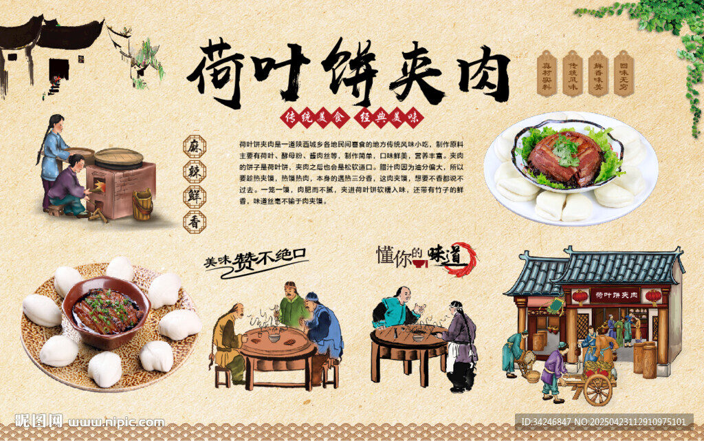 荷葉餅夾肉