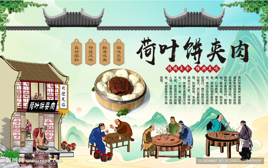 荷葉餅夾肉