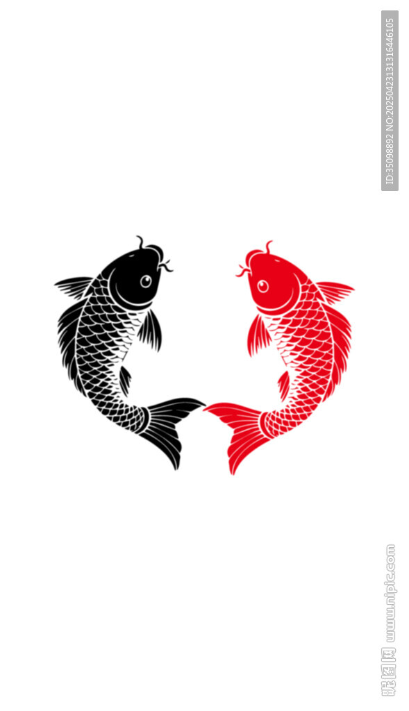 陰陽雙魚錦鯉圖案