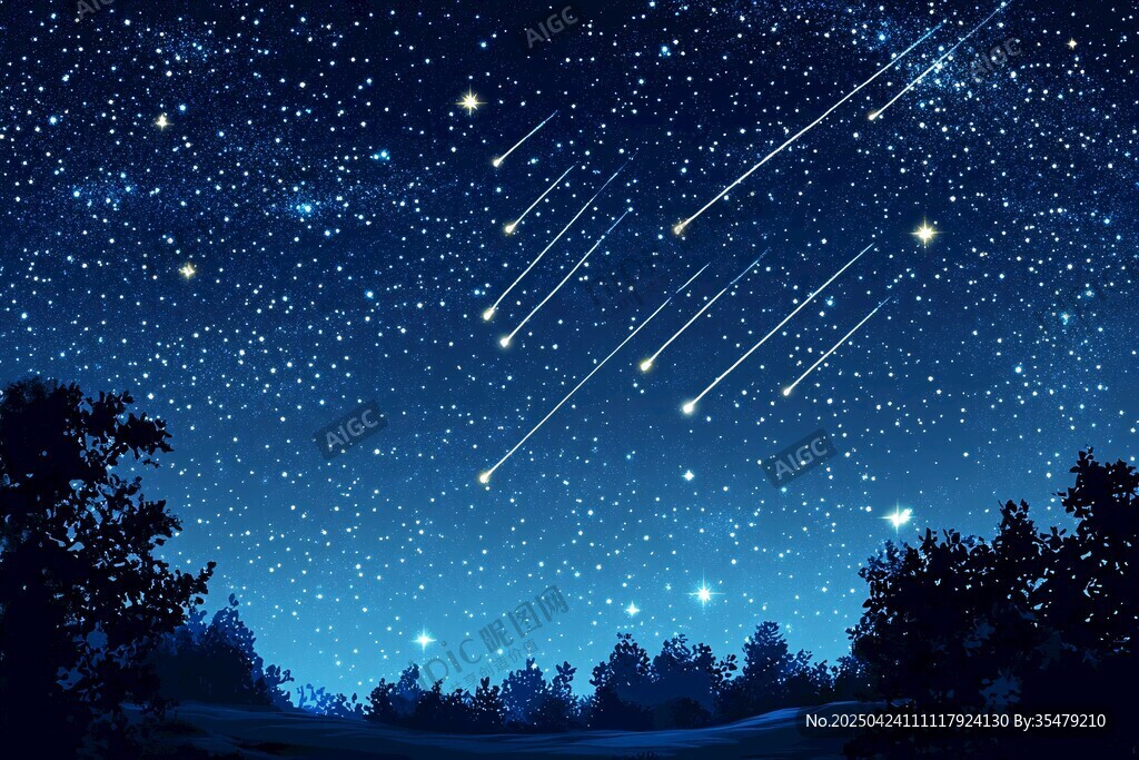 夜空流星美景