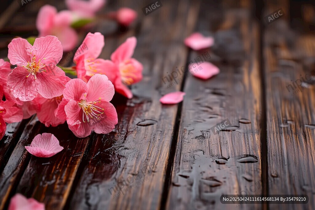 木上嬌櫻 雨潤花瓣