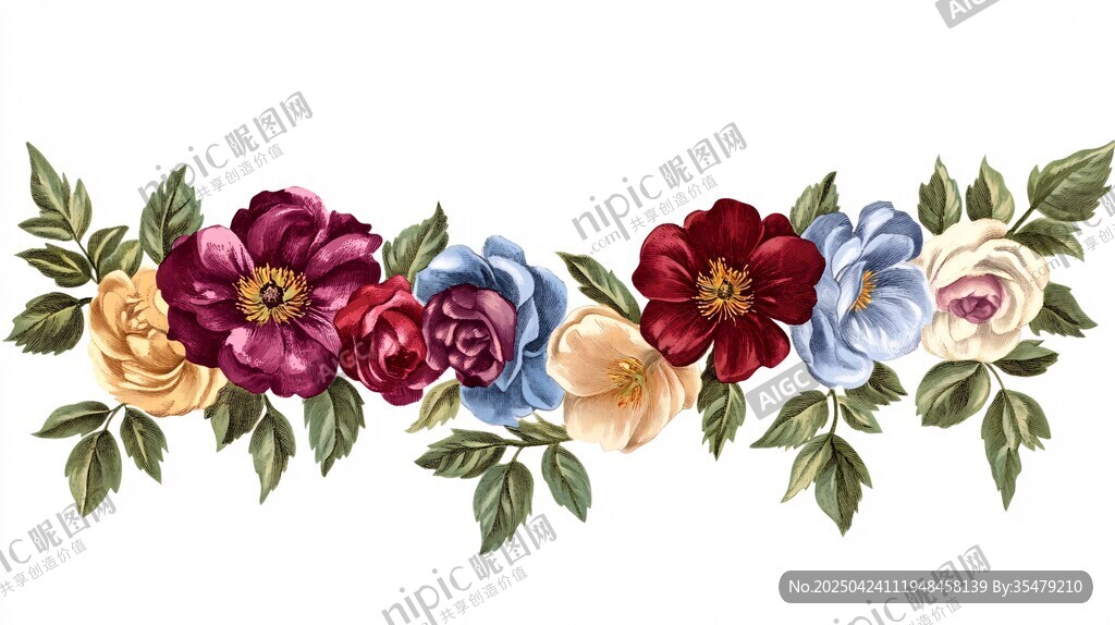 花卉花邊裝飾圖案