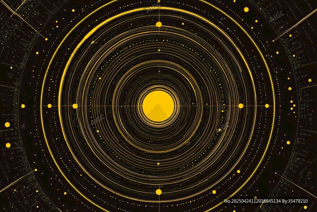 金色宇宙行星軌道圖