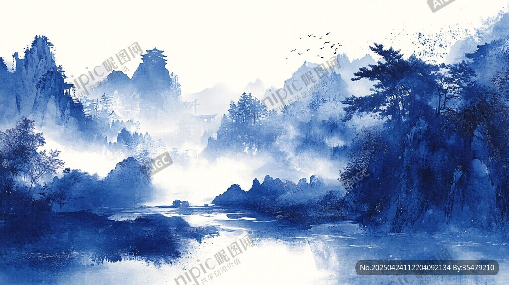 水墨山水間 詩意自然景