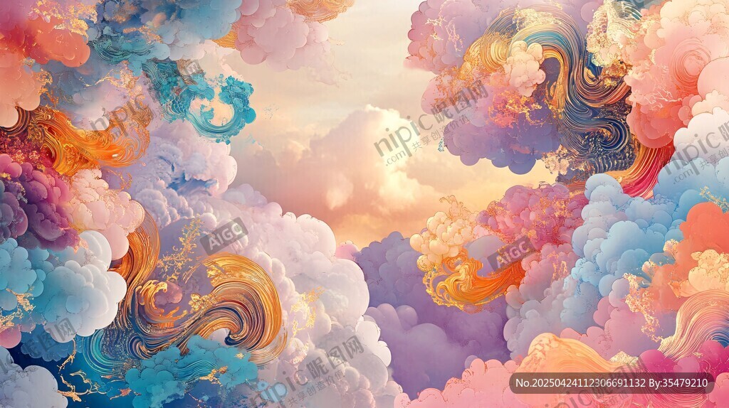 夢幻絢麗的云端景象