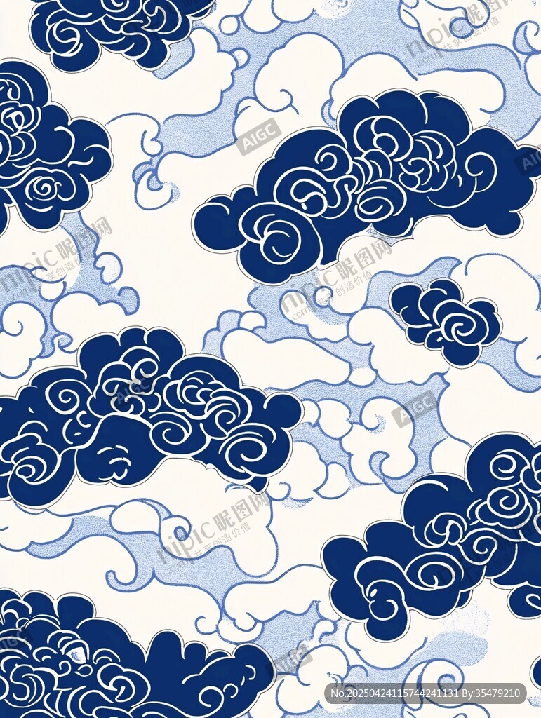 中式云紋圖案背景設(shè)計