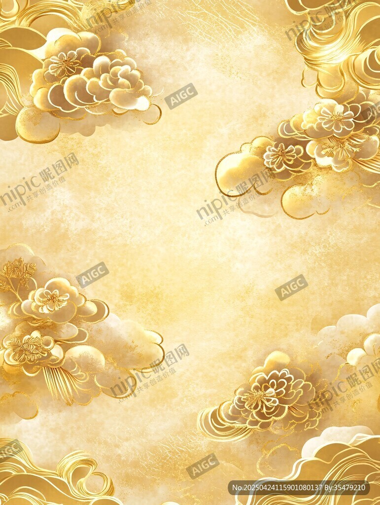 金色祥云背景圖