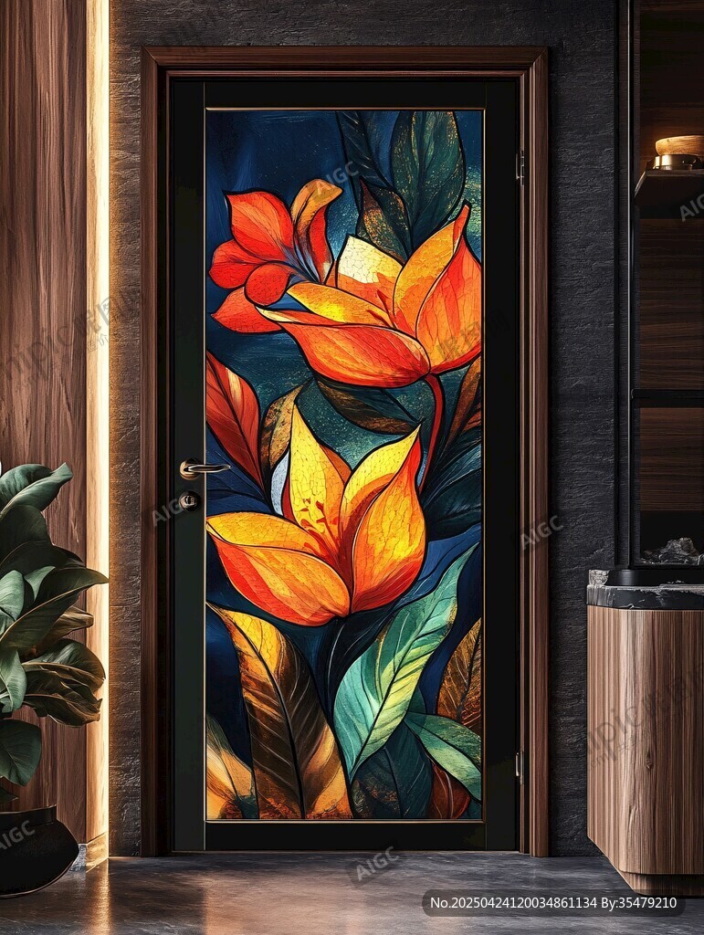藝術(shù)花卉裝飾門
