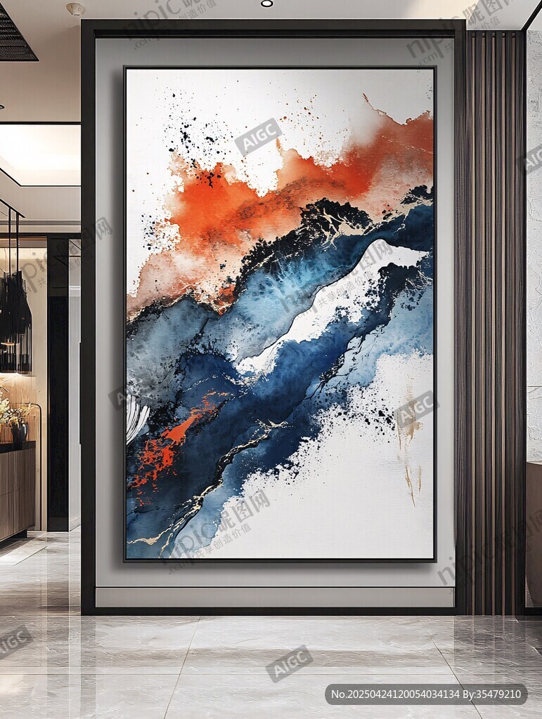 抽象山水藝術掛畫
