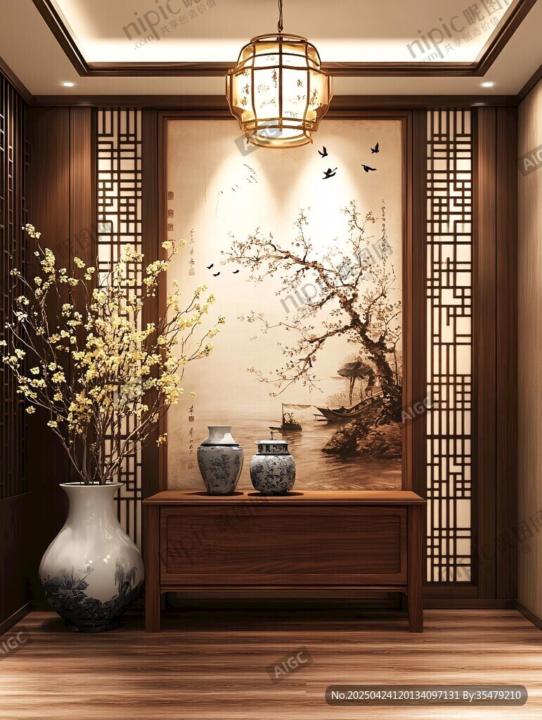 中式玄關 古韻雅致的空間