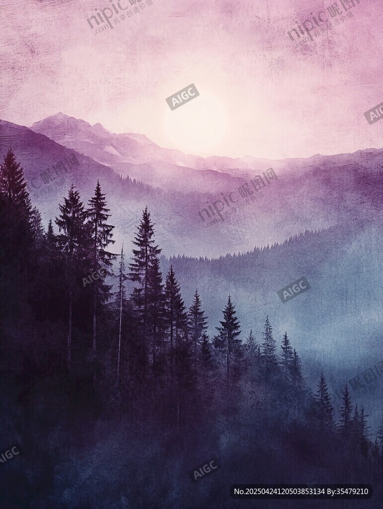夢(mèng)幻山林間的光影美景