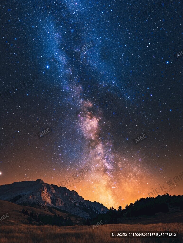 璀璨星河下的壯美山川