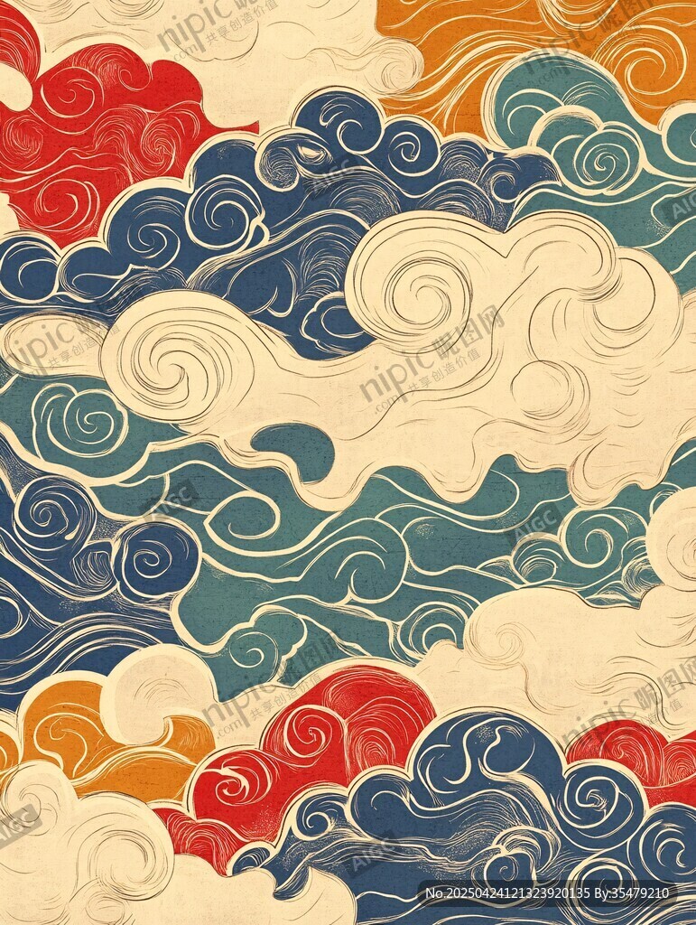 中式傳統(tǒng)云紋圖案設(shè)計(jì)