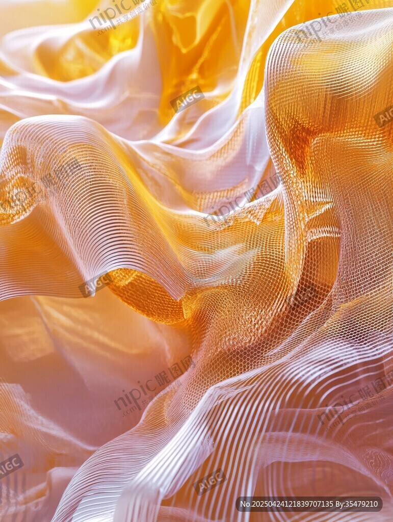 夢(mèng)幻金色飄逸織物紋理