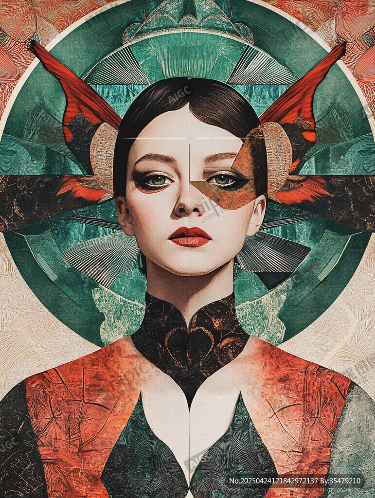 奇幻復(fù)古風(fēng)格的神秘女性形象