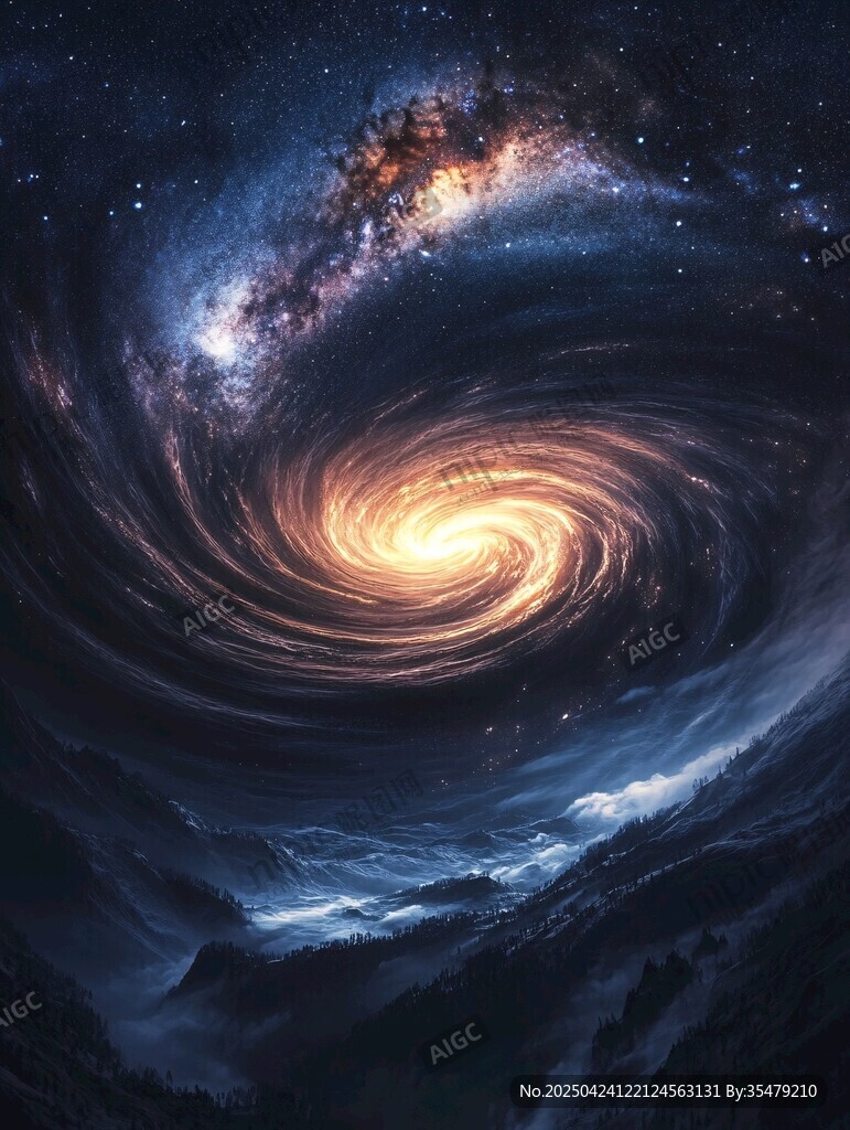夢幻漩渦星系宇宙美景
