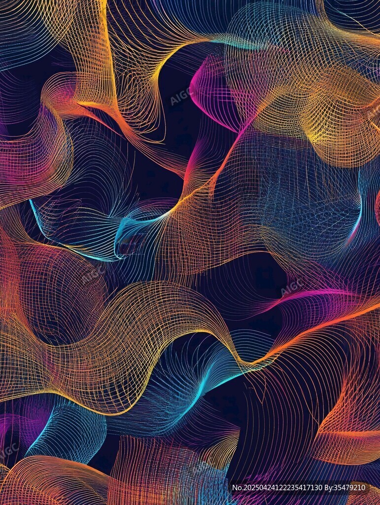 炫彩動感線條抽象背景圖
