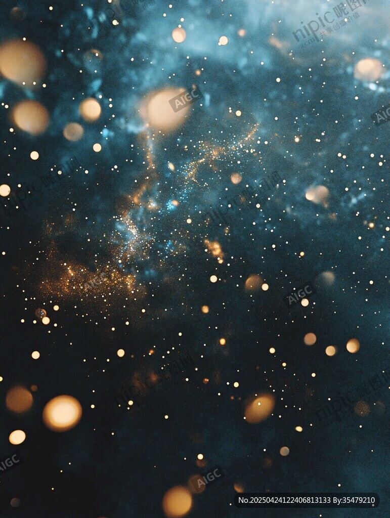 夢(mèng)幻星空閃爍金色光斑