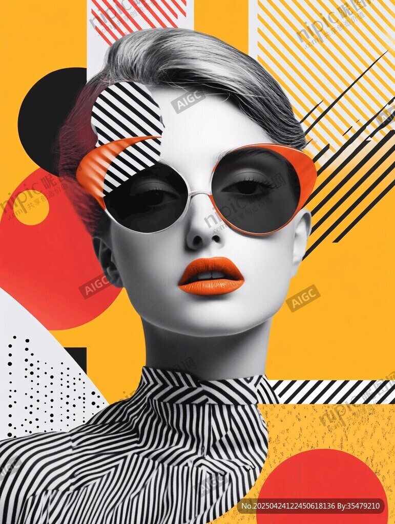 時尚幾何風(fēng)的摩登女郎