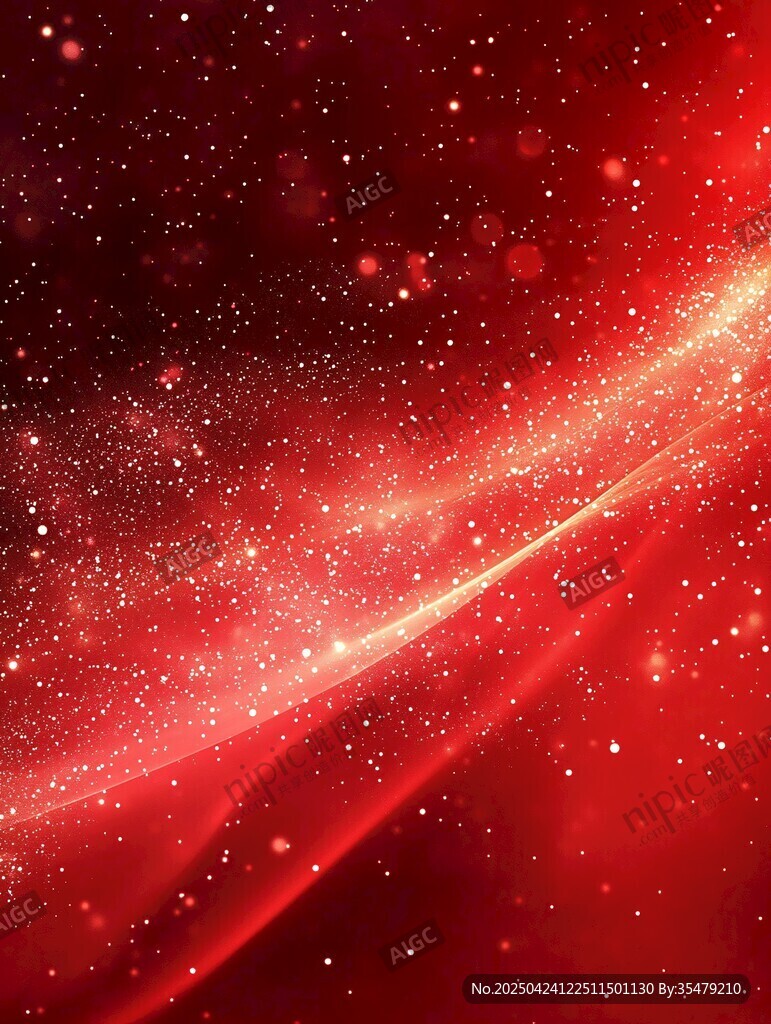 紅色夢幻粒子動感背景圖