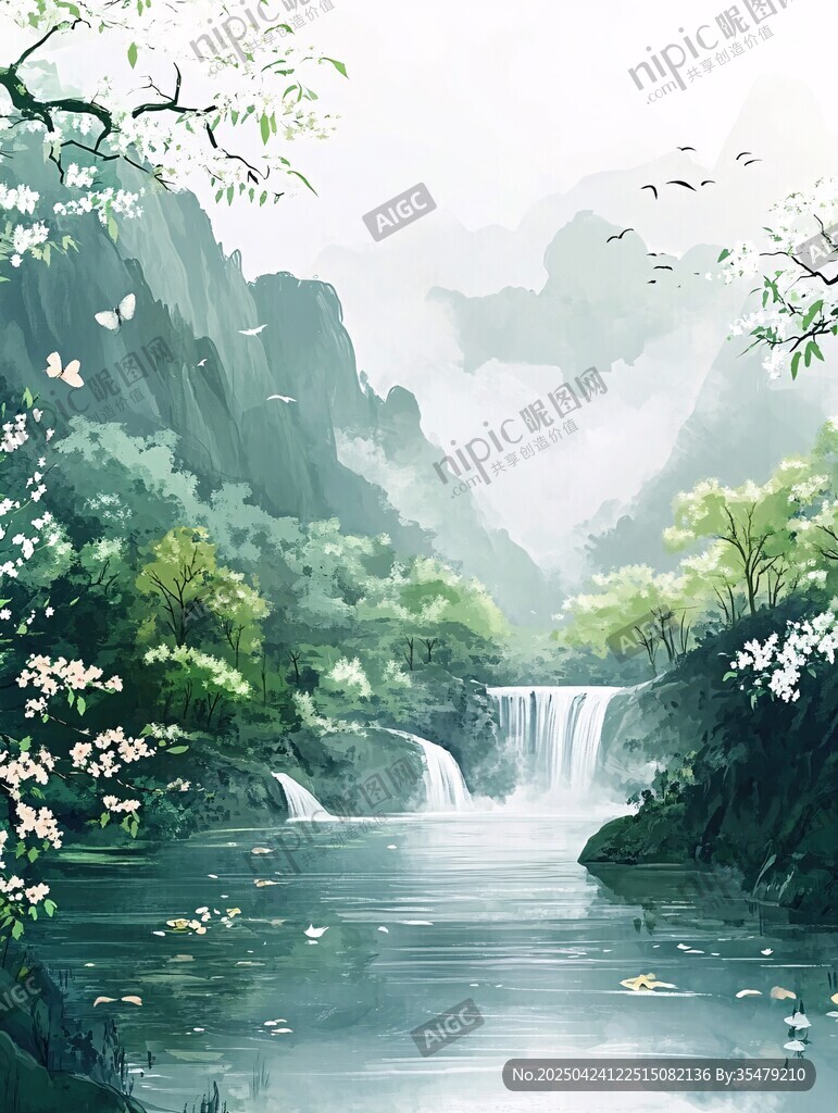 山水間的詩(shī)意自然畫卷