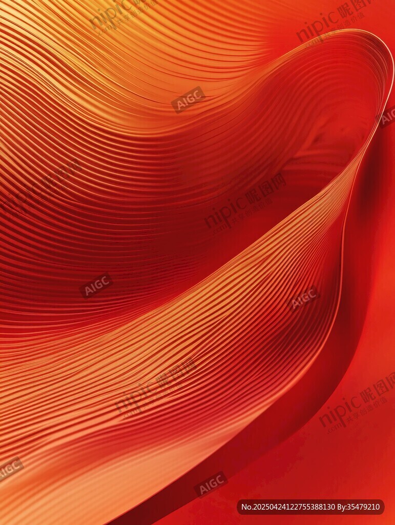 紅色動感線條抽象背景圖