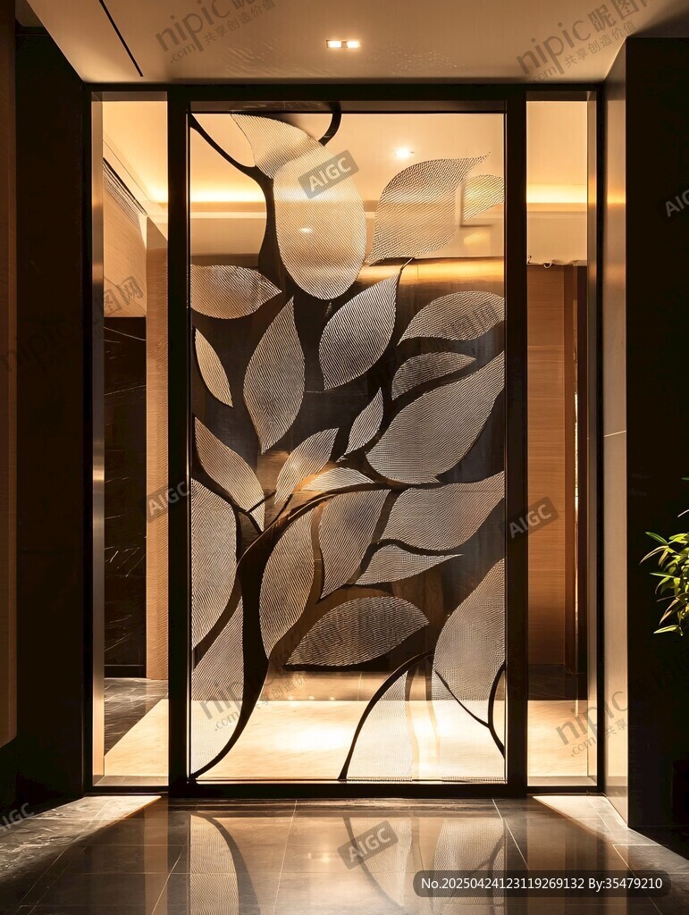 藝術(shù)玻璃門營造精致空間