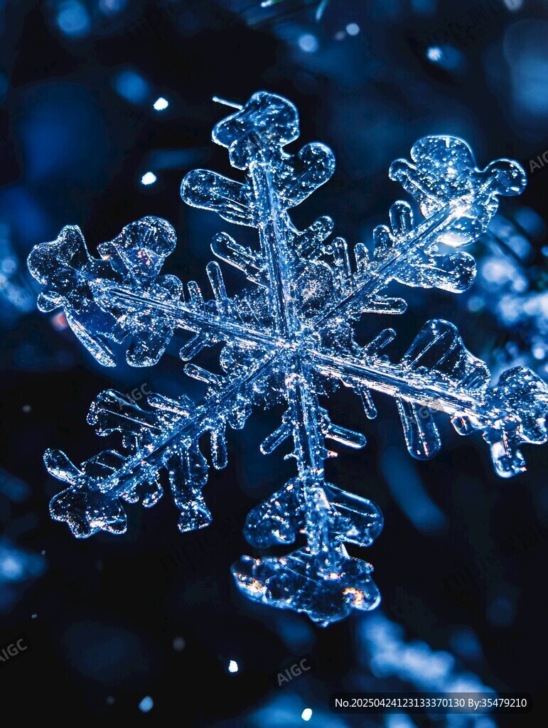 晶瑩剔透的美麗雪花
