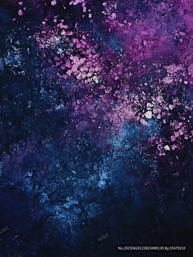 夢幻紫藍抽象水彩背景圖
