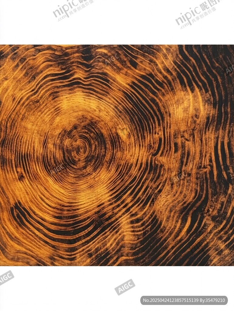 樹輪紋理特寫