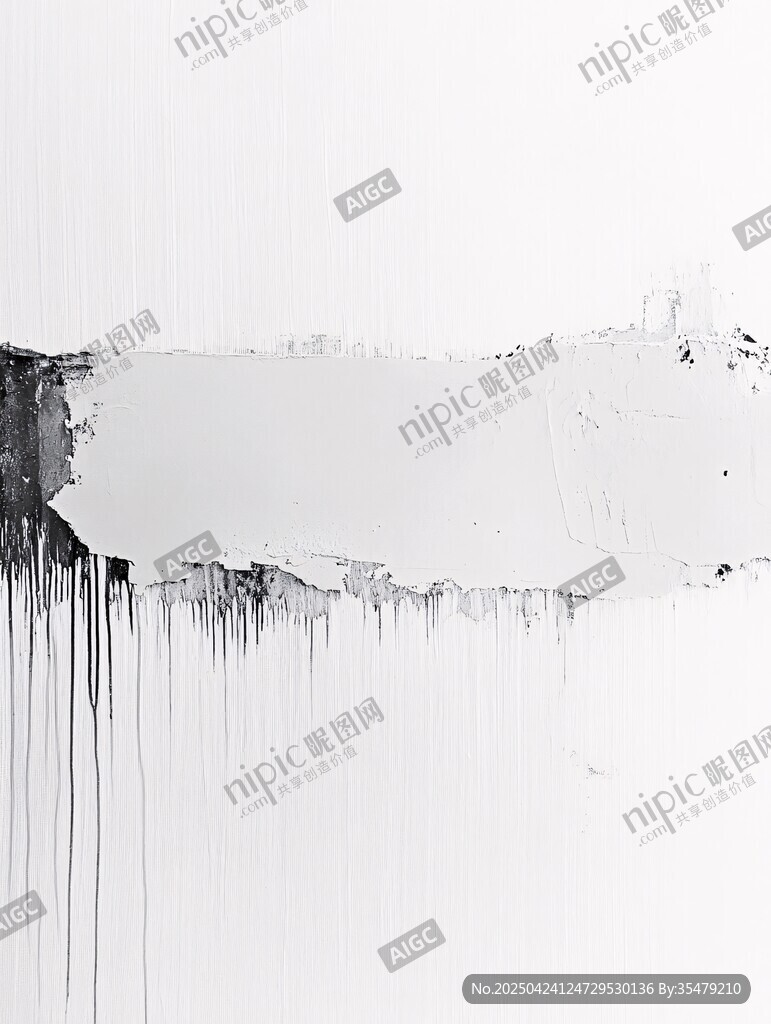 黑白滴墨抽象藝術畫作
