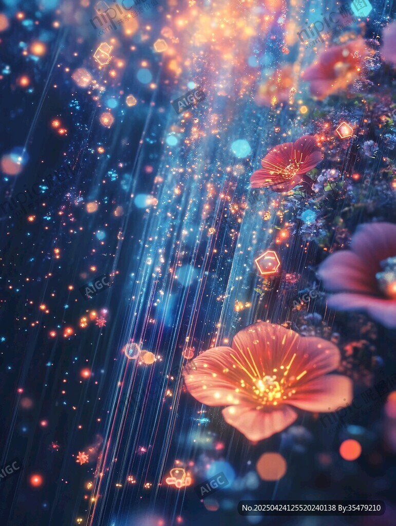 夢幻繁花星空光影世界