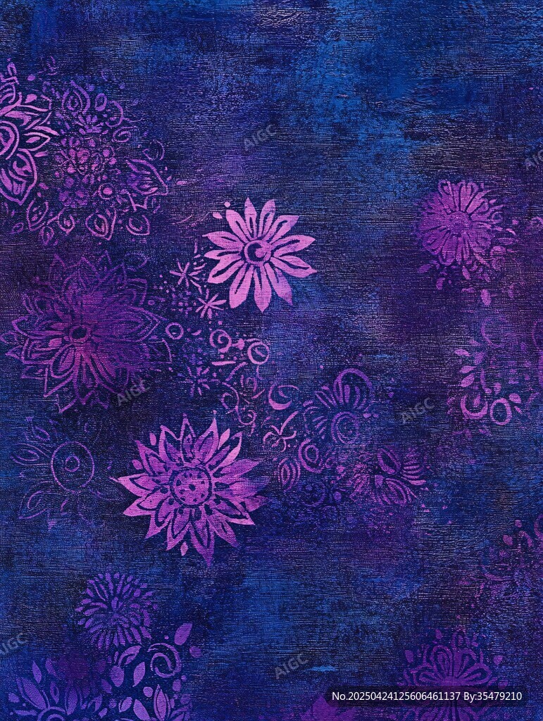 紫色花卉抽象紋理背景圖