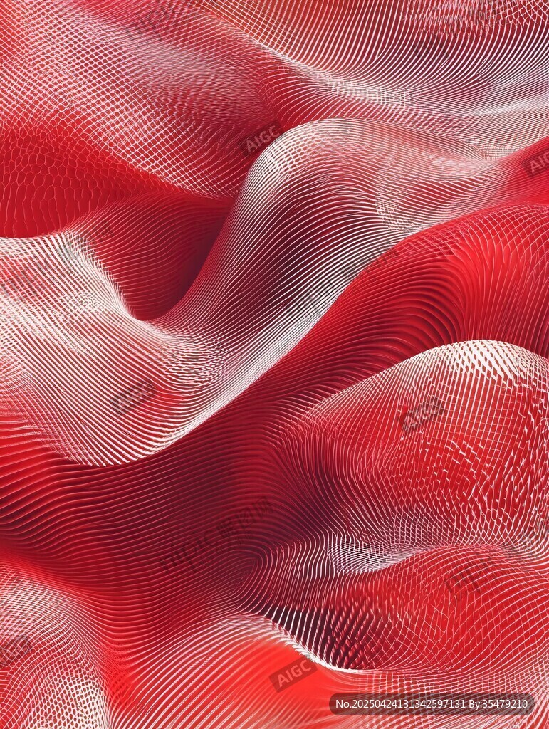 紅色波紋抽象動(dòng)感背景圖