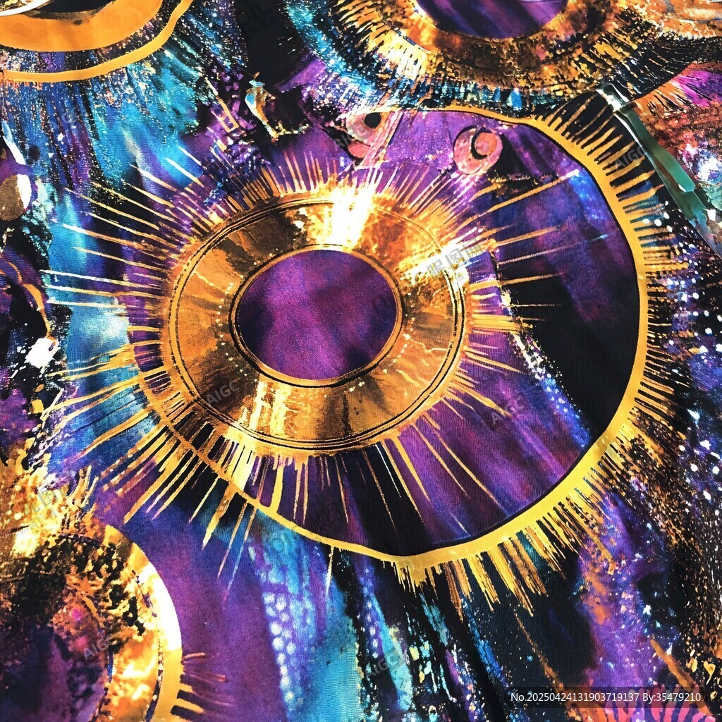 炫彩奇幻圓形圖案藝術