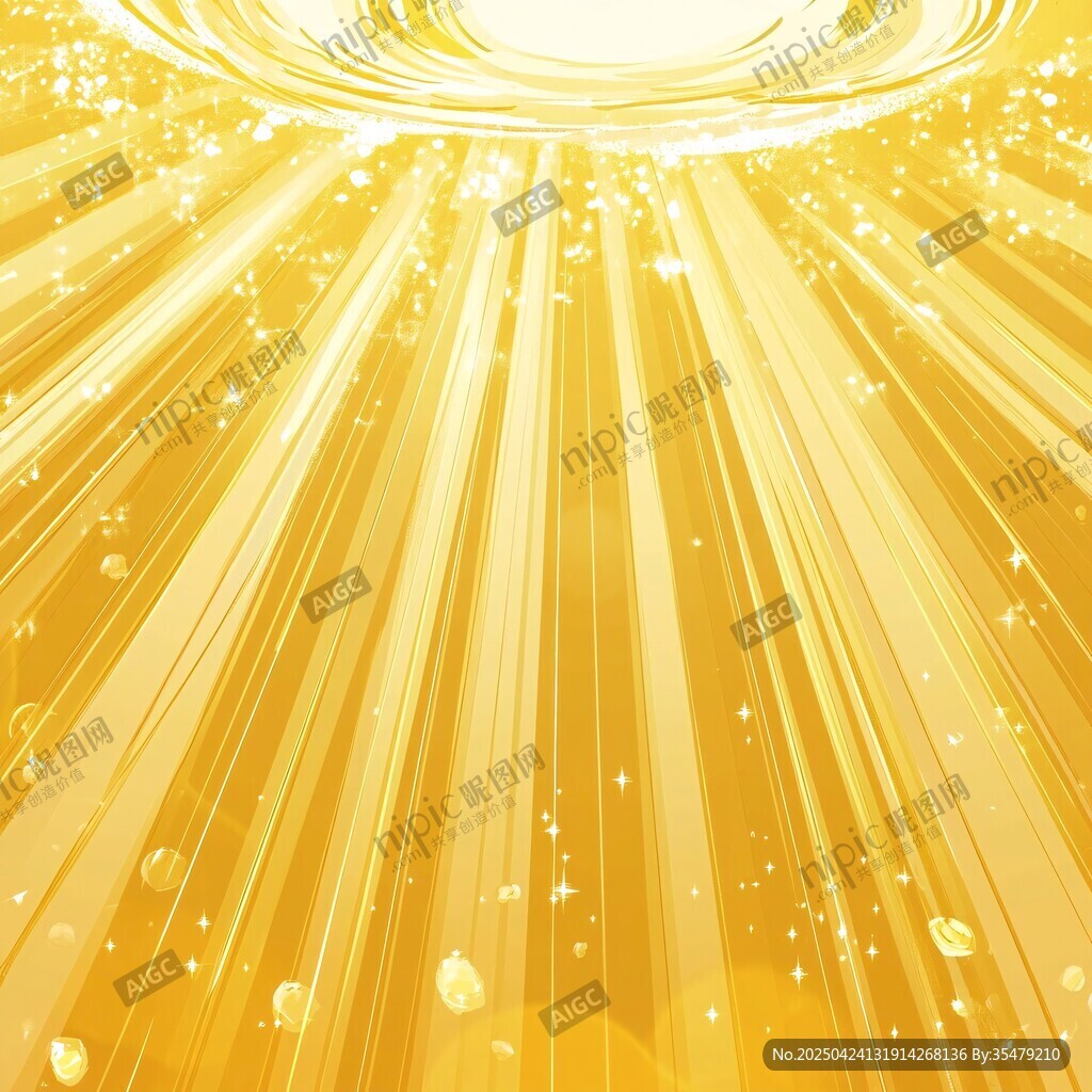 金色光芒閃耀夢幻背景圖