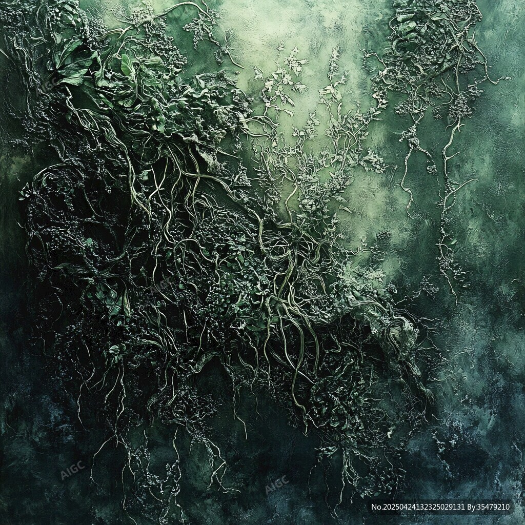 神秘繁茂的植物根系景觀