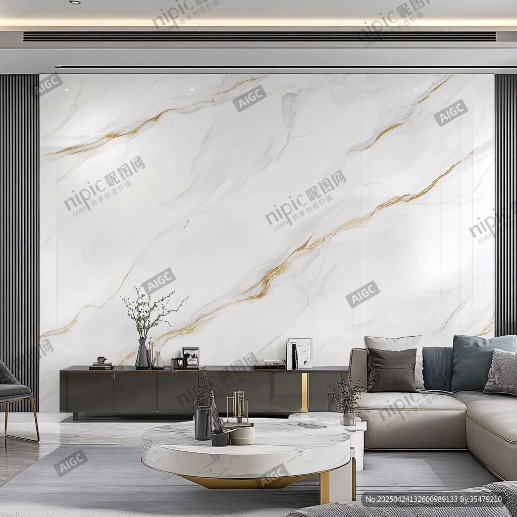 現(xiàn)代簡(jiǎn)約大理石紋理客廳墻