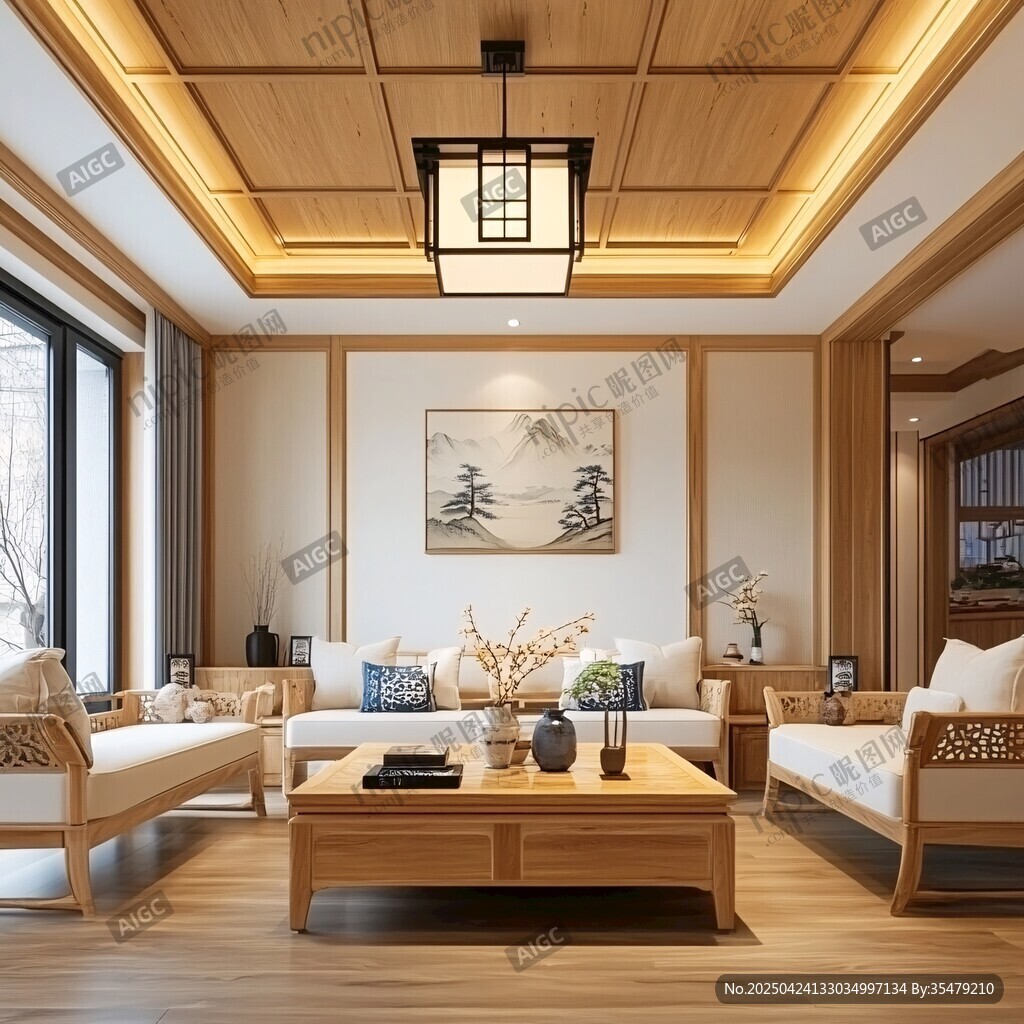 中式風(fēng)格溫馨客廳空間