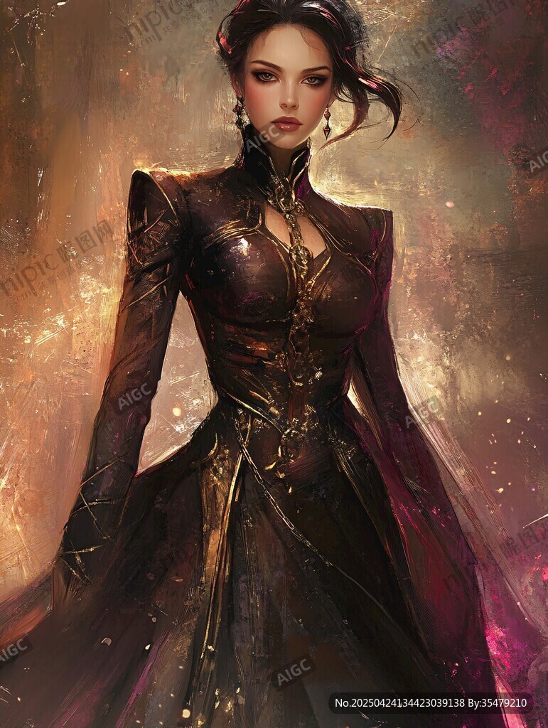 神秘華服的奇幻女性形象
