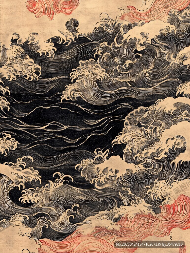 日式海浪繪 傳統(tǒng)藝術(shù)之美