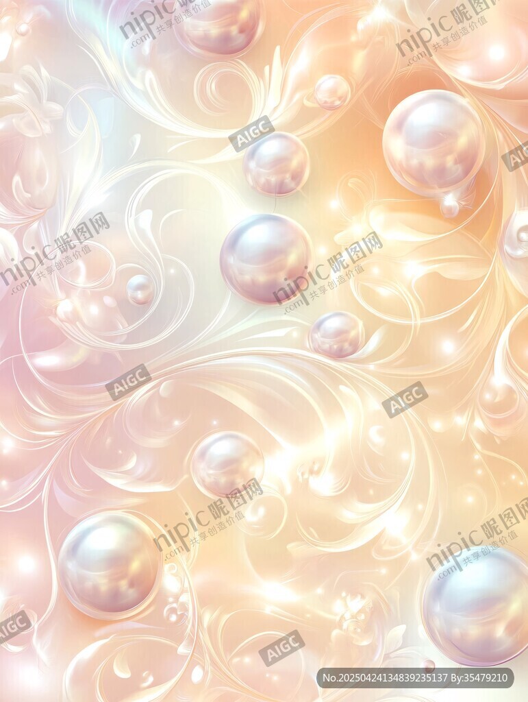 夢(mèng)幻珍珠花紋背景圖案