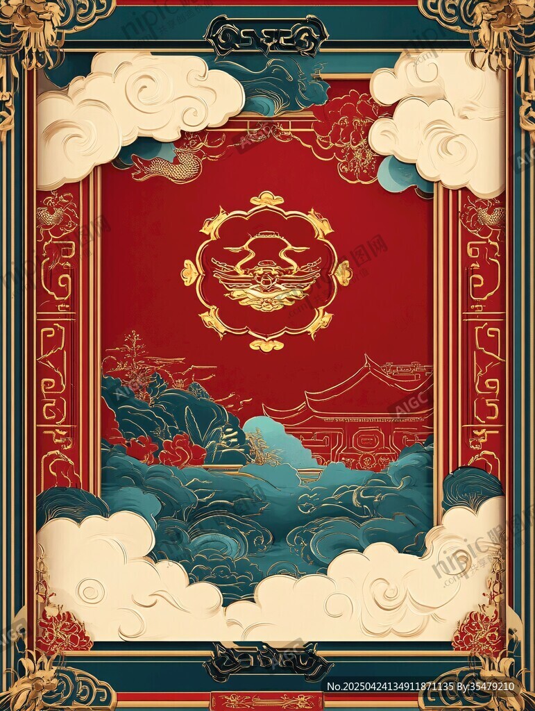 中式古典風(fēng)喜慶背景圖